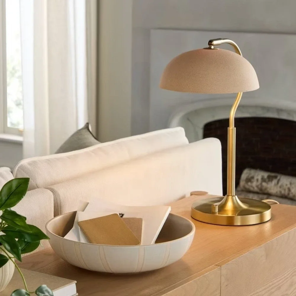 Ceramic Shade Table Lamp Brass - Hearth & Hand Magnolia, Target
